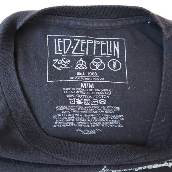 Led Zeppelin Band Black T Shirt, Size Medium - Picture 7 of 9